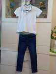 Komplet spodnie jeans i t-shirt rozmiar 116