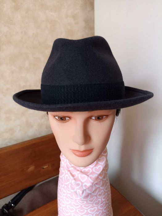 Капелюх федора трилбі botta з вовни та з шкіряною вставкою розмір 54