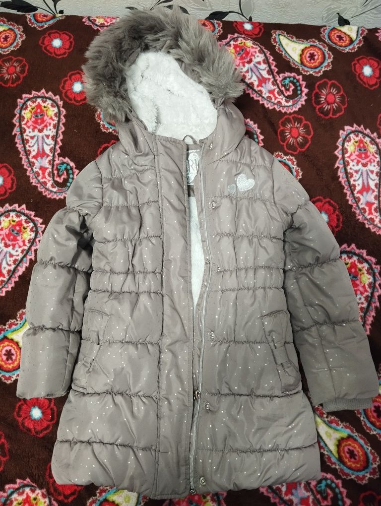 Зимова куртка пальто для дівчаток, 110 р