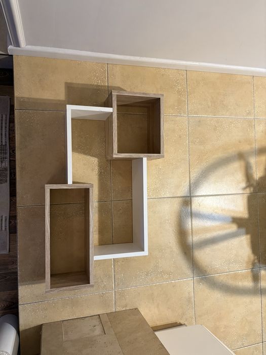 Regał wiszący dąb/biały