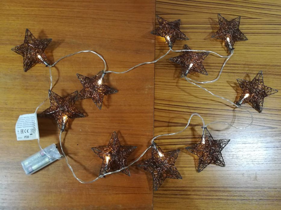 Girlanda gwiazdki 10 z drucika LED
