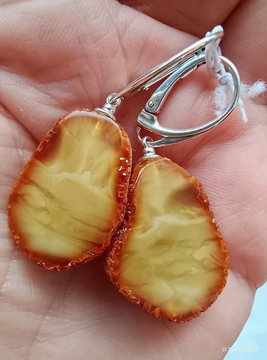 Komplet biżuterii z bursztynem w srebrze 925