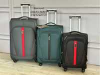 Чемодан валіза чемоданы Wings 1706 4 колеса текстиль