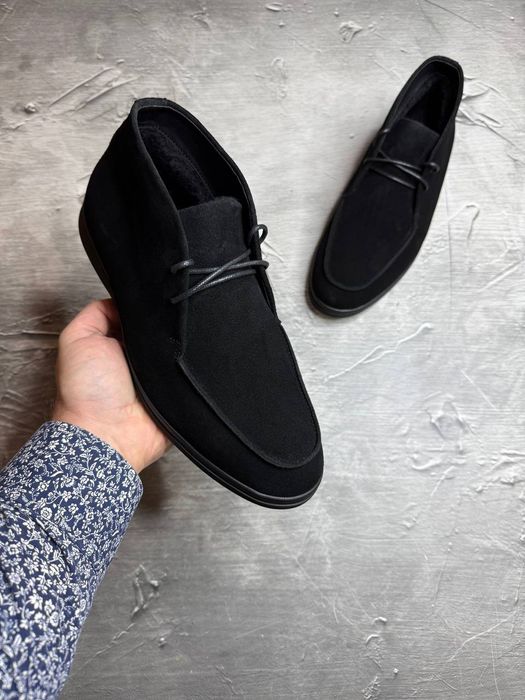 Черевики Зимові чоловічі Замшеві Лофери LORO PIANA! Замша + БАЙКА!