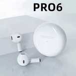Białe Słuchawki Bluetooth TWS Bezprzewodowe Douszne AirPro 6 EarPods