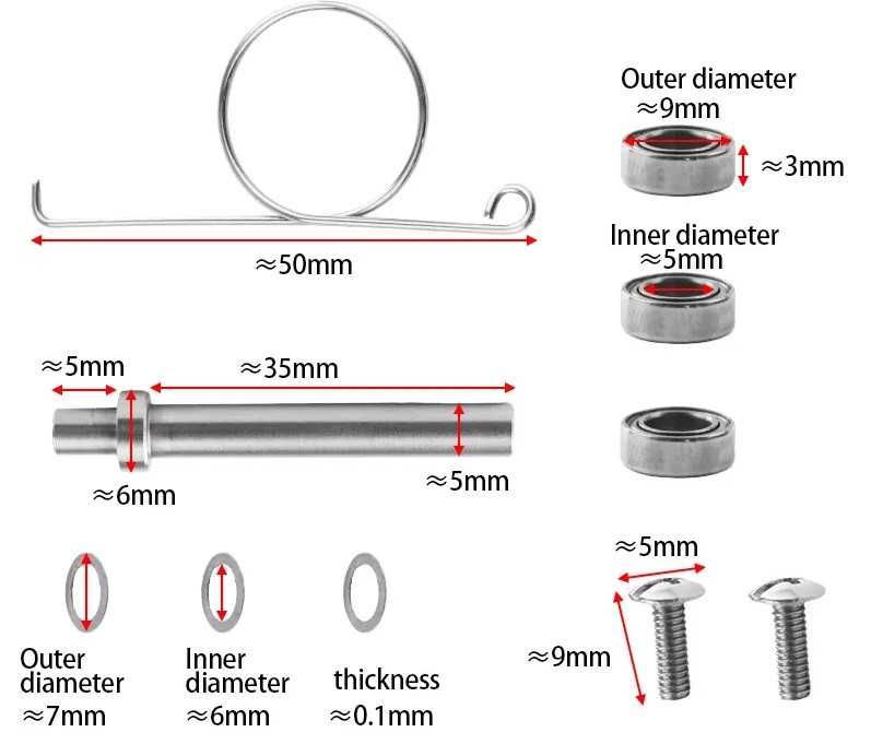 Кноби вісі для риболовних котушок Daiwa Shimano