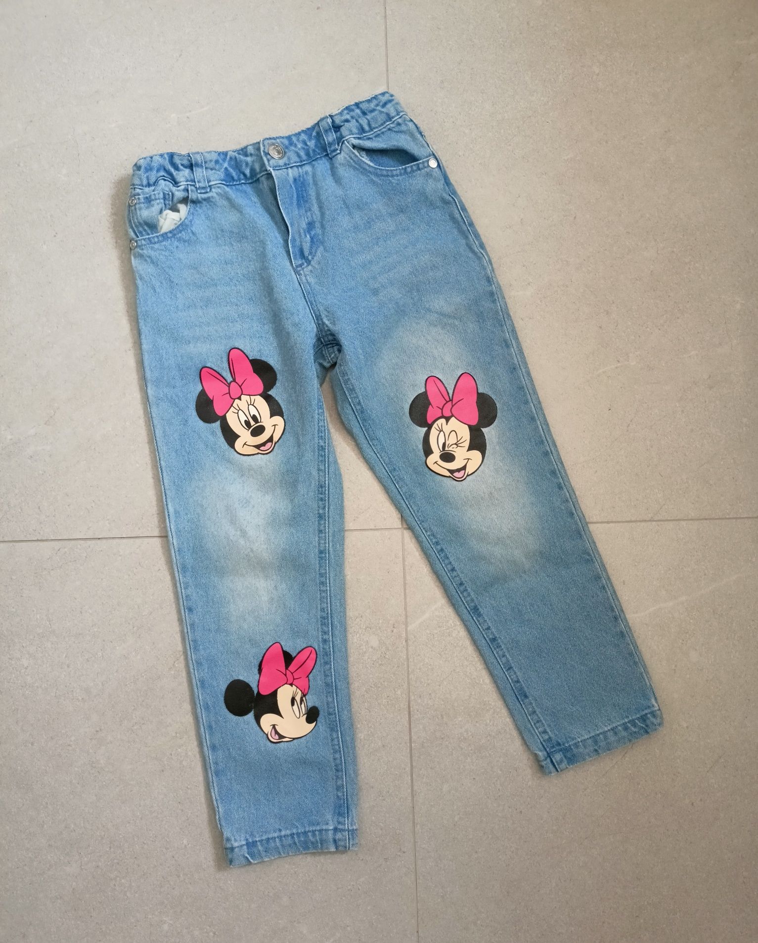 Spodnie jeansowe Sinsay Myszka Minnie rozm 128