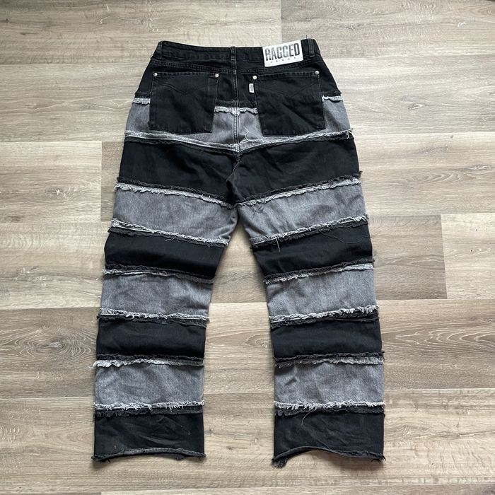 flared jeans ragged y2k sk8 drip drill джинси кльош флейред