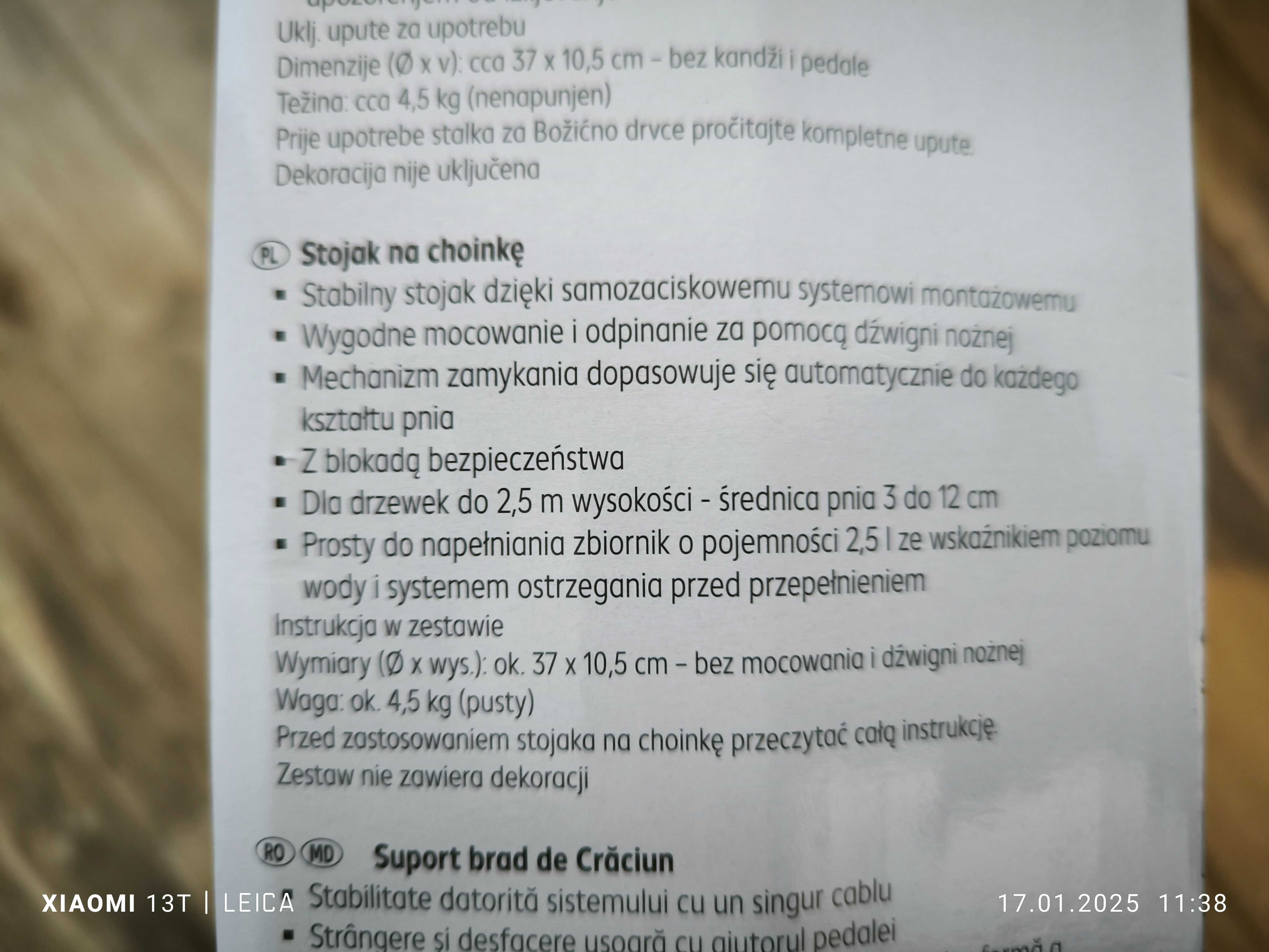 Stojak na choinkę duży