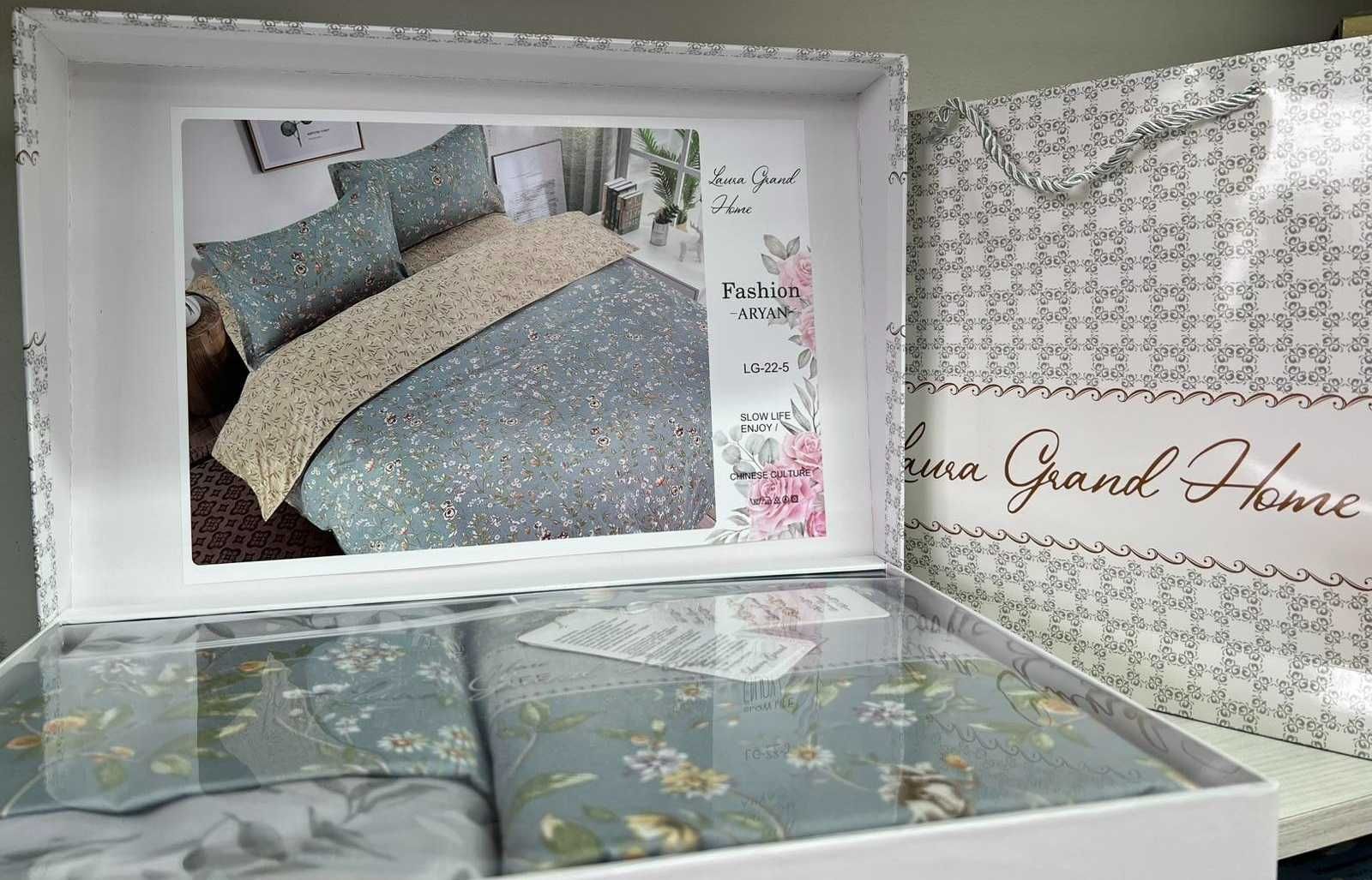 Постільна білизна Євро Laura-grand LG-22 зі 100% Сатіна (100% Бавовна)