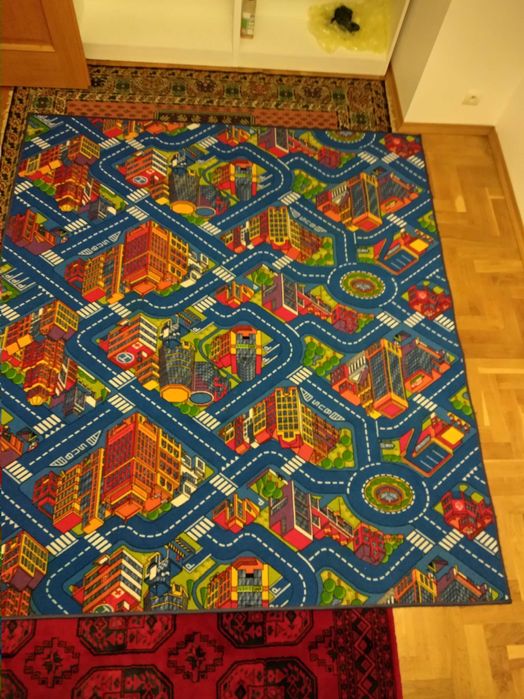 Wykładzina dywan dla dzieci ulice miasteczko 224x198cm