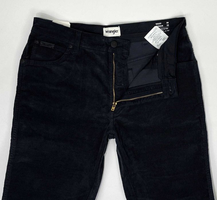 Spodnie męskie sztruksy Wrangler Texas Slim 822 Dark Navy W34 L34