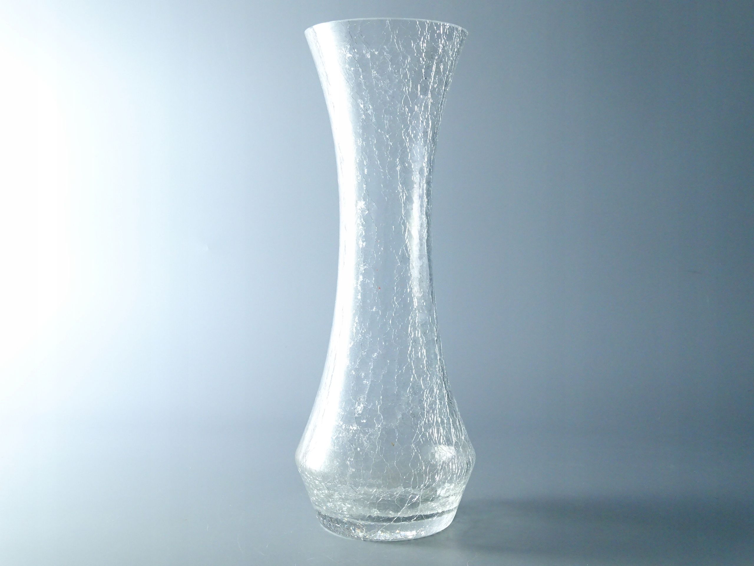 krakelura lata 60/70 piękny szklany wazon