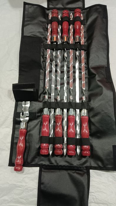 Нержавіючі шампури в наборі, міцно і зручно