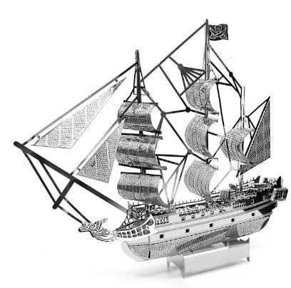 Desafia-te com o Navio Pirata 3D – Puzzle Blackpearl Metálico!