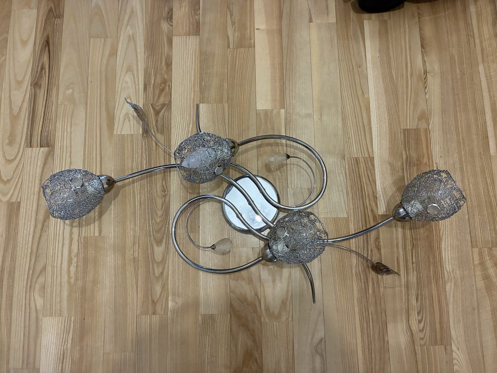 Sprzedam srebrną lampę sufitową