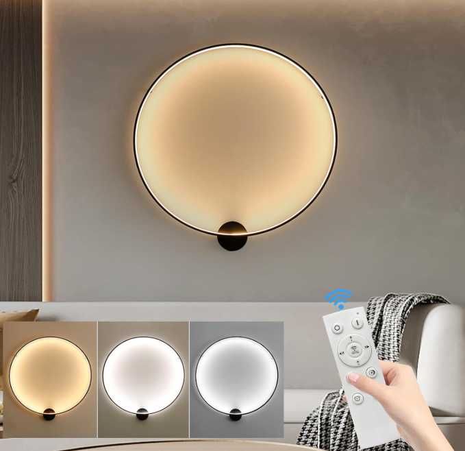 Kinkiet ścienny koło 80 cm 3 barwy światła Nr.945