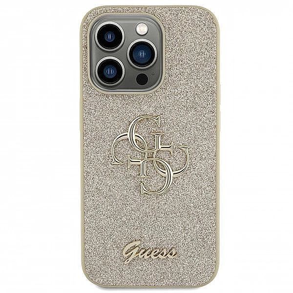 Etui Guess Glitter Script Big 4g na Samsung Galaxy S23 Fe - złote
