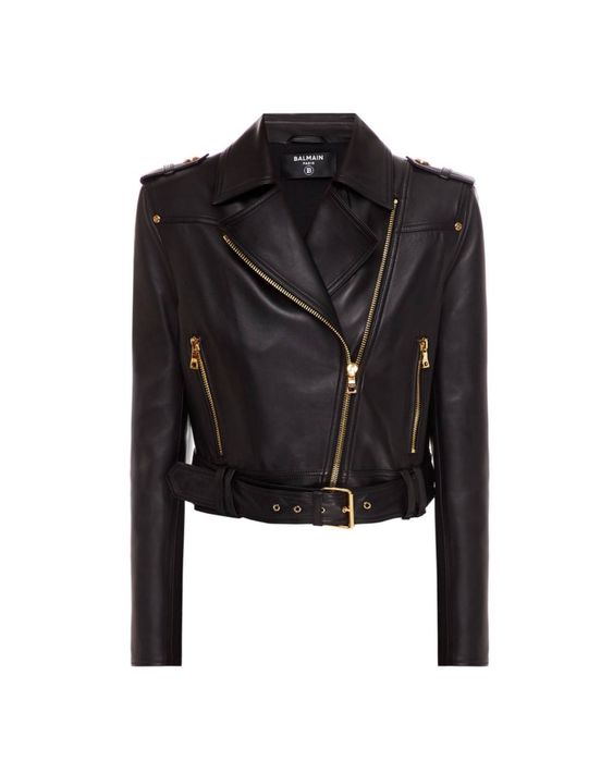 Куртка кожанка косуха balmain