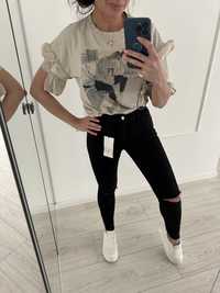 Dżinsy Zara + bluzka