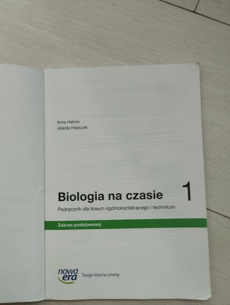 książka do biologii 1 klasa nowa era