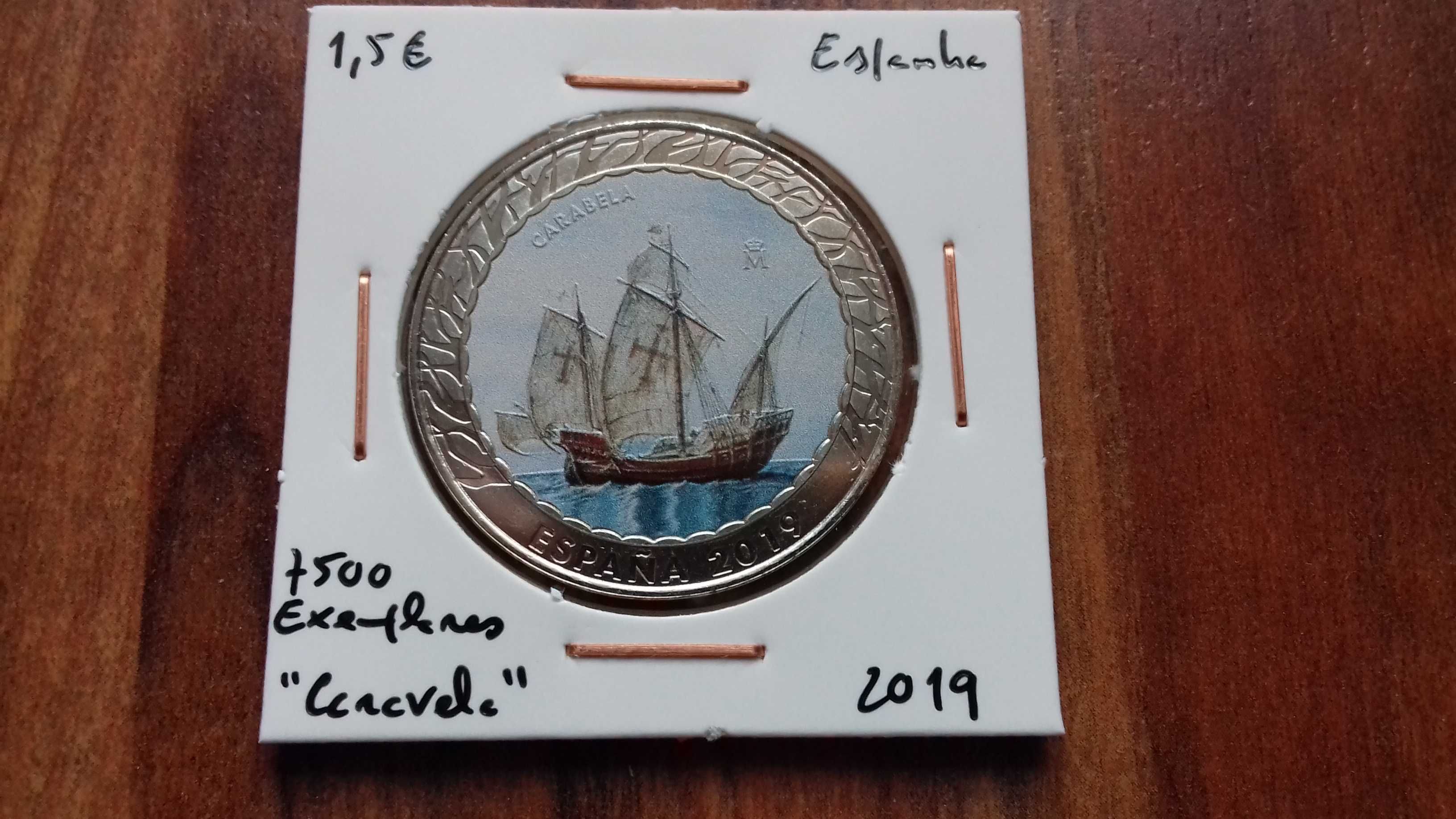 Moeda 1,5€ Espanha "Carabela" - 7500 Exemplares, 2019