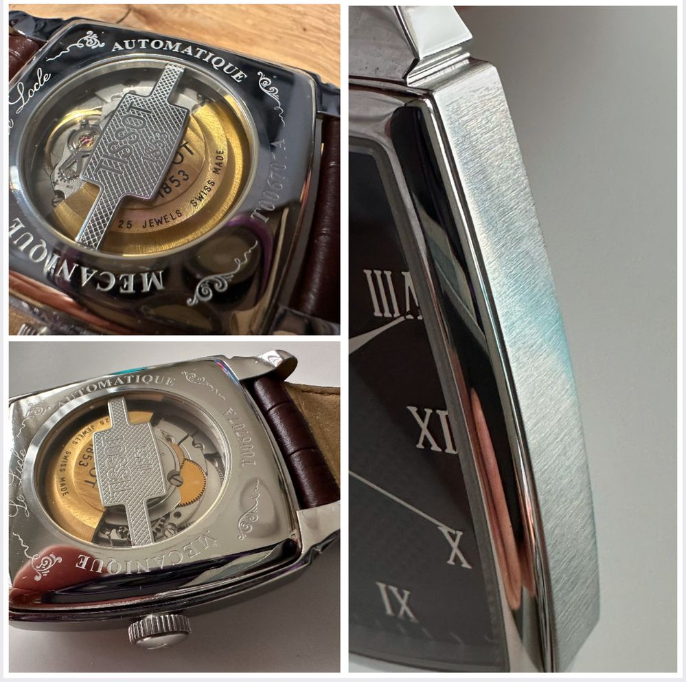 Tissot Le Locle Automatic Square, kostka, biały kruk, Nowy full set