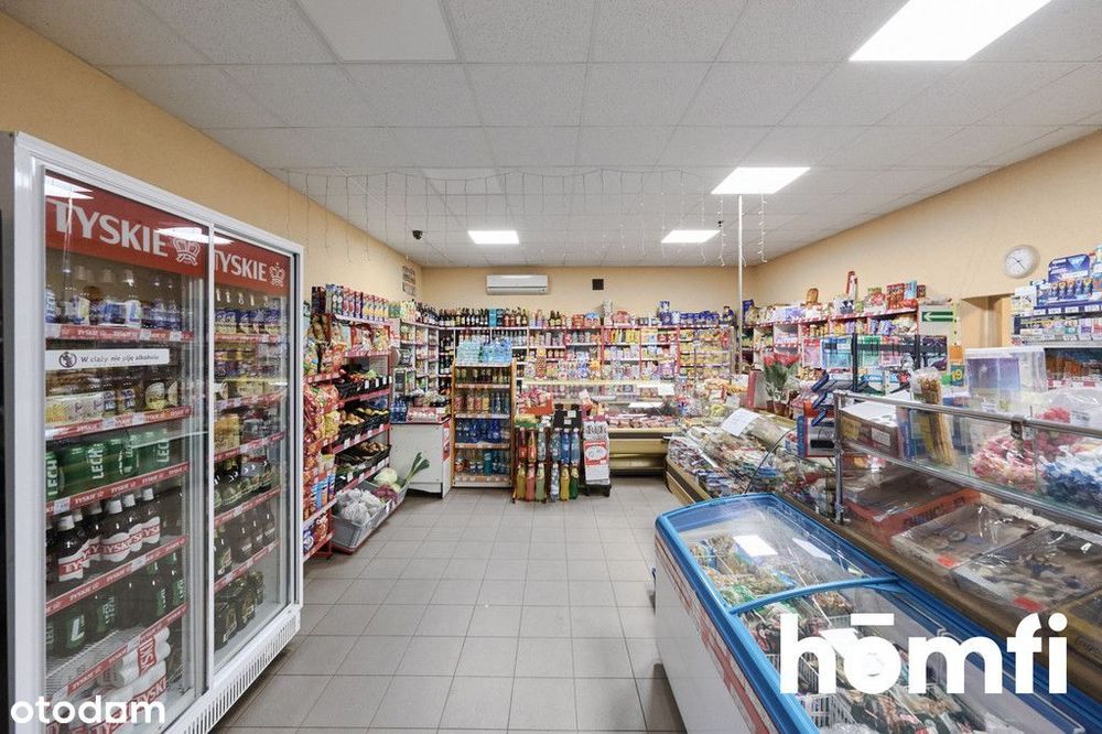 Funkcjonujący sklep spożywczy z 3pok. mieszkaniem