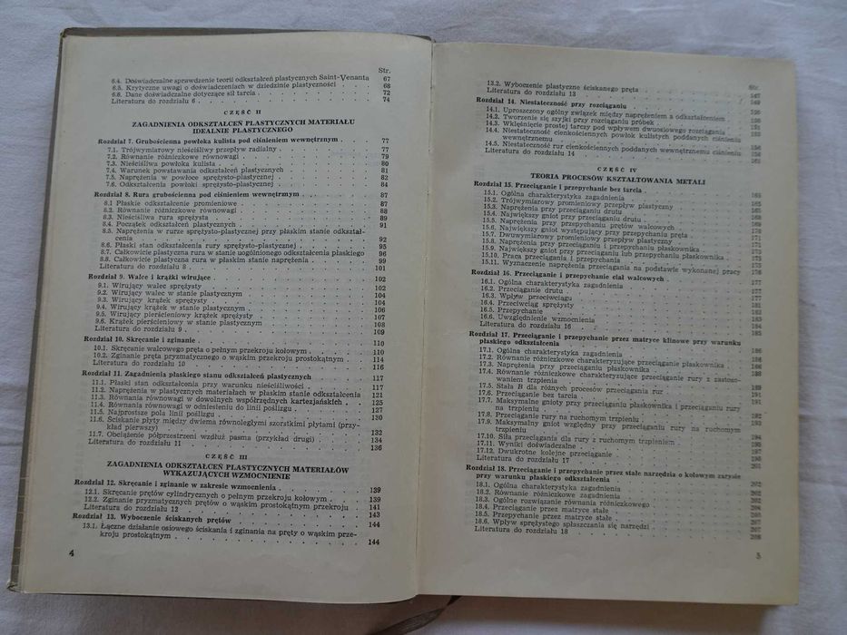 Książka O. Hoffman G. Sachs Wprowadzenie do teorii plastyczności tech