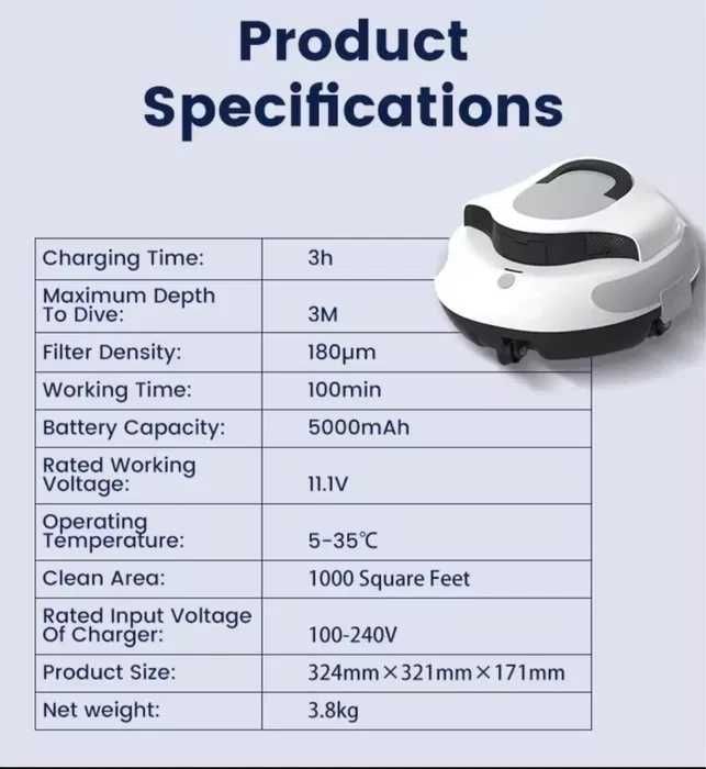 Water Robotic Cleaner Pool автомат робот-пылесос для уборки бассейна