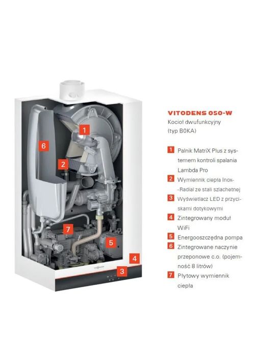 Nowy Kocioł gazowy Viessmann Vitodens Boka 050-W 25kW