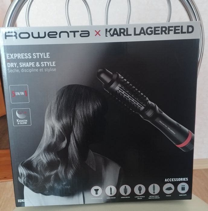 Фен-щітка Rowenta x KARL LAGERFELD Express Style CF635LF0