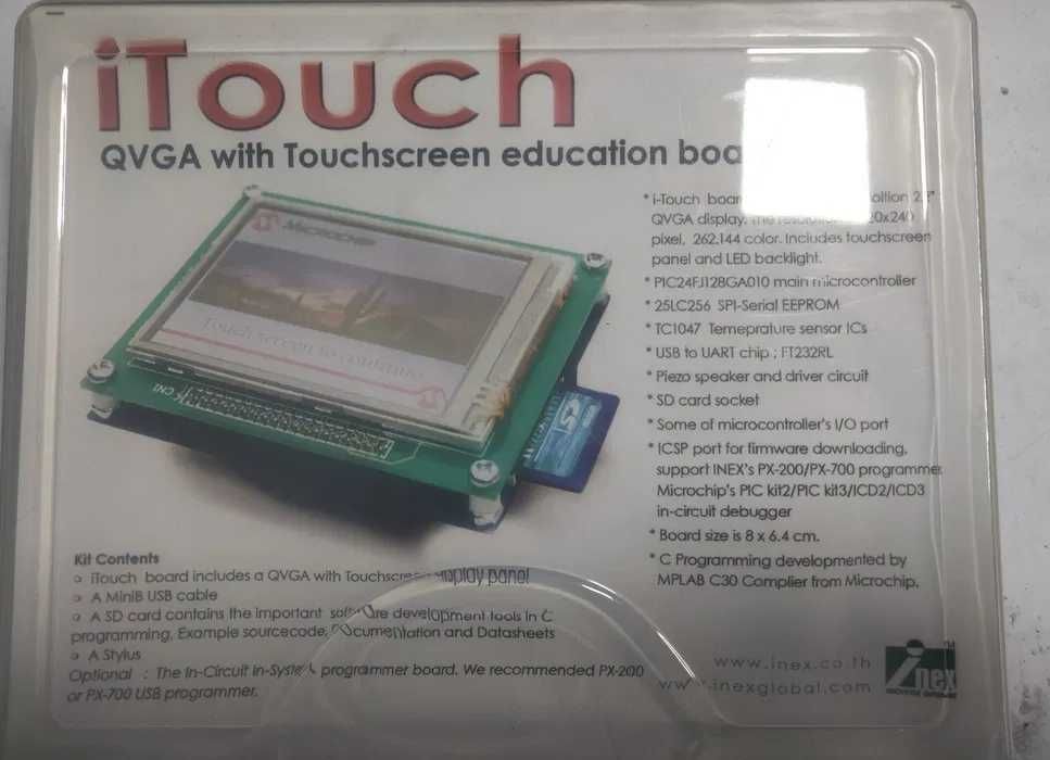 Kit de desenvolvimento iTouch 2,8" da Microchip