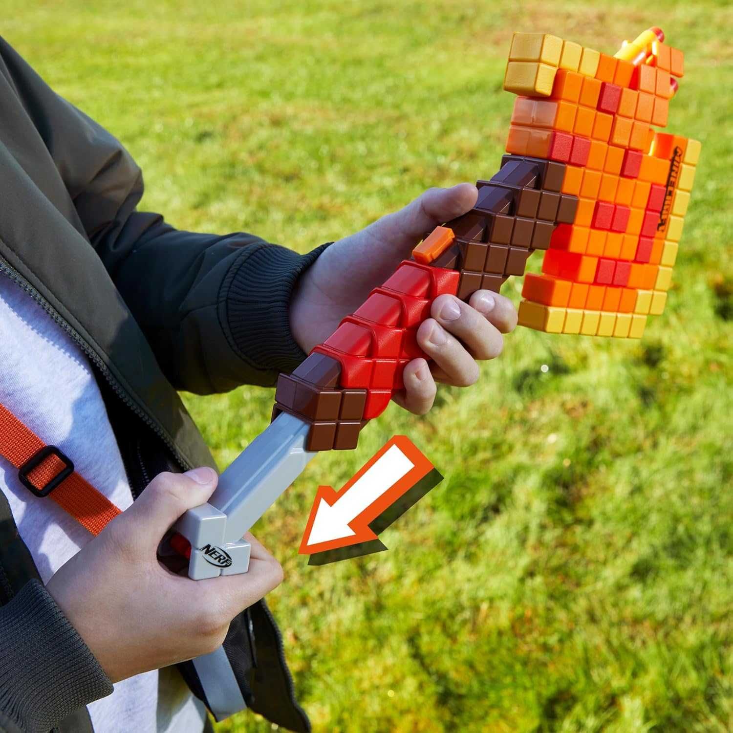 ОРИГИНАЛ! Нерф Майнкрафт Топор Nerf Minecraft Firebrand