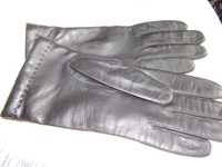 Rękawiczki damskie  czarne skóra