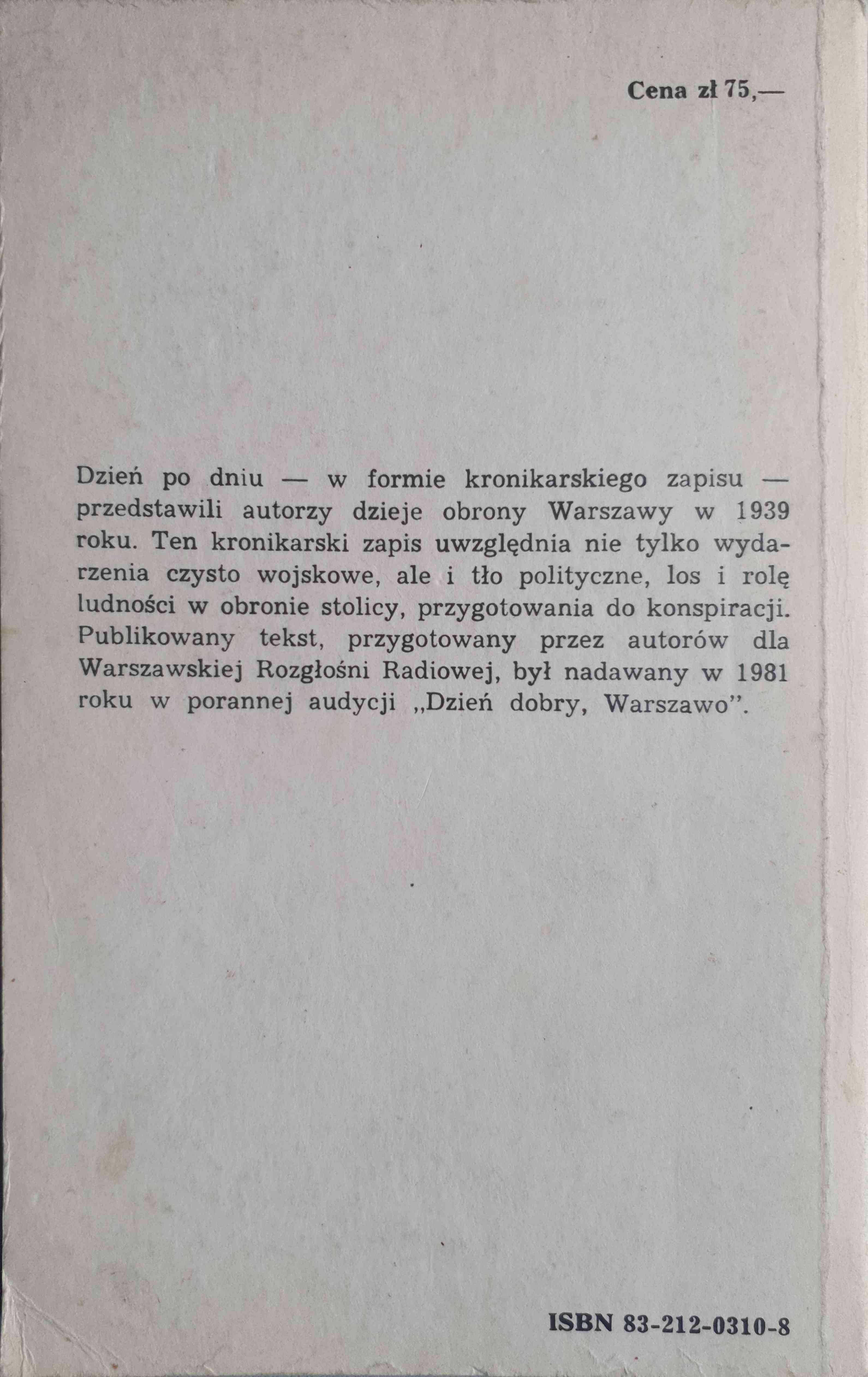 Warszawski wrzesień 1939 - Zygmunt Bielecki, Ryszard Dębowski