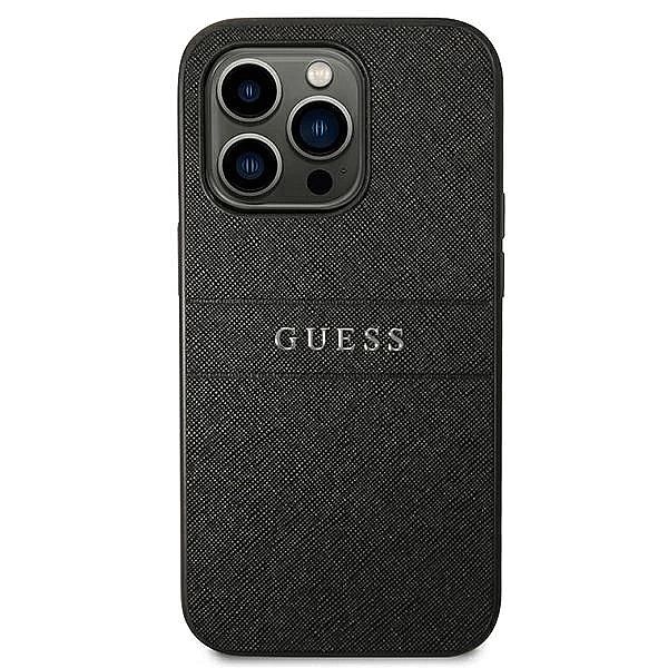 Etui Guess Saffiano Strap na iPhone 14 Pro - czarne