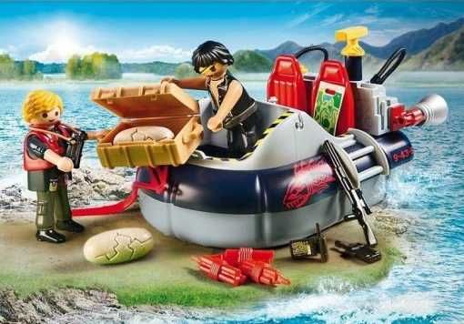 Nowe klocki  playmobil  action  poduszkowiec z silnikiem dinozaur