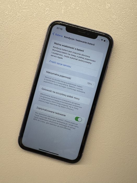 Iphone 11 64 gb liliowy fioletowy sprawny