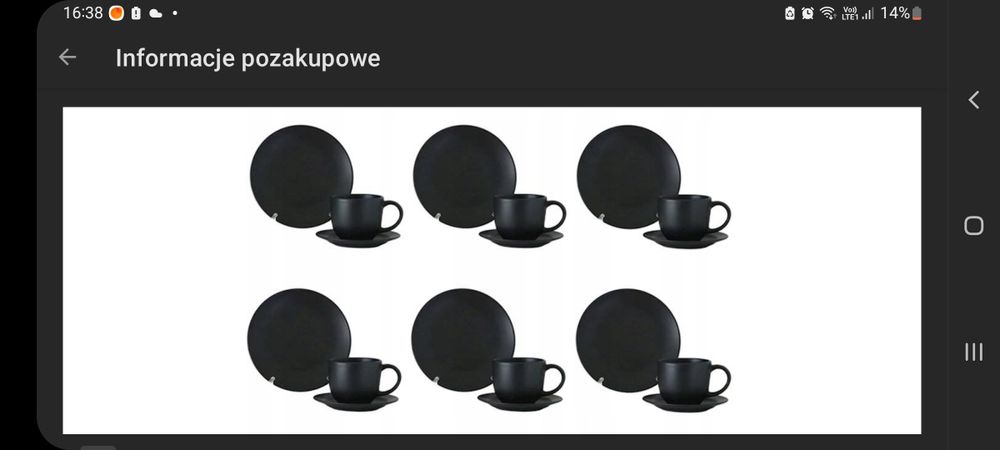 ZESTAW serwis czarny KAWOWY BLACK 18el. - ceramika

--- CERAMIKA ---