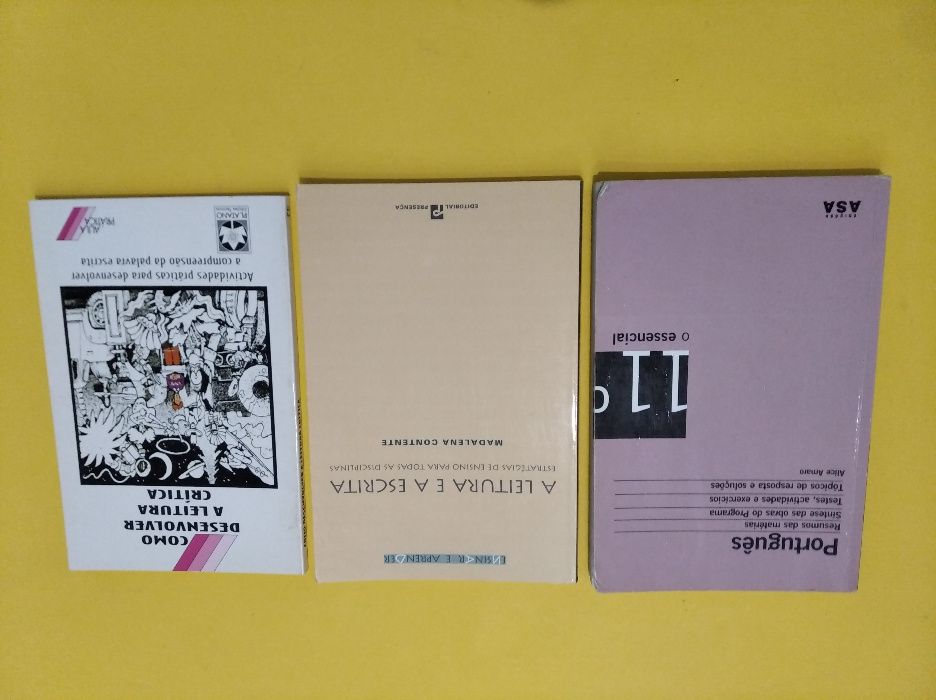 Livros de apoio à disciplina de Português, à escrita e literatura
