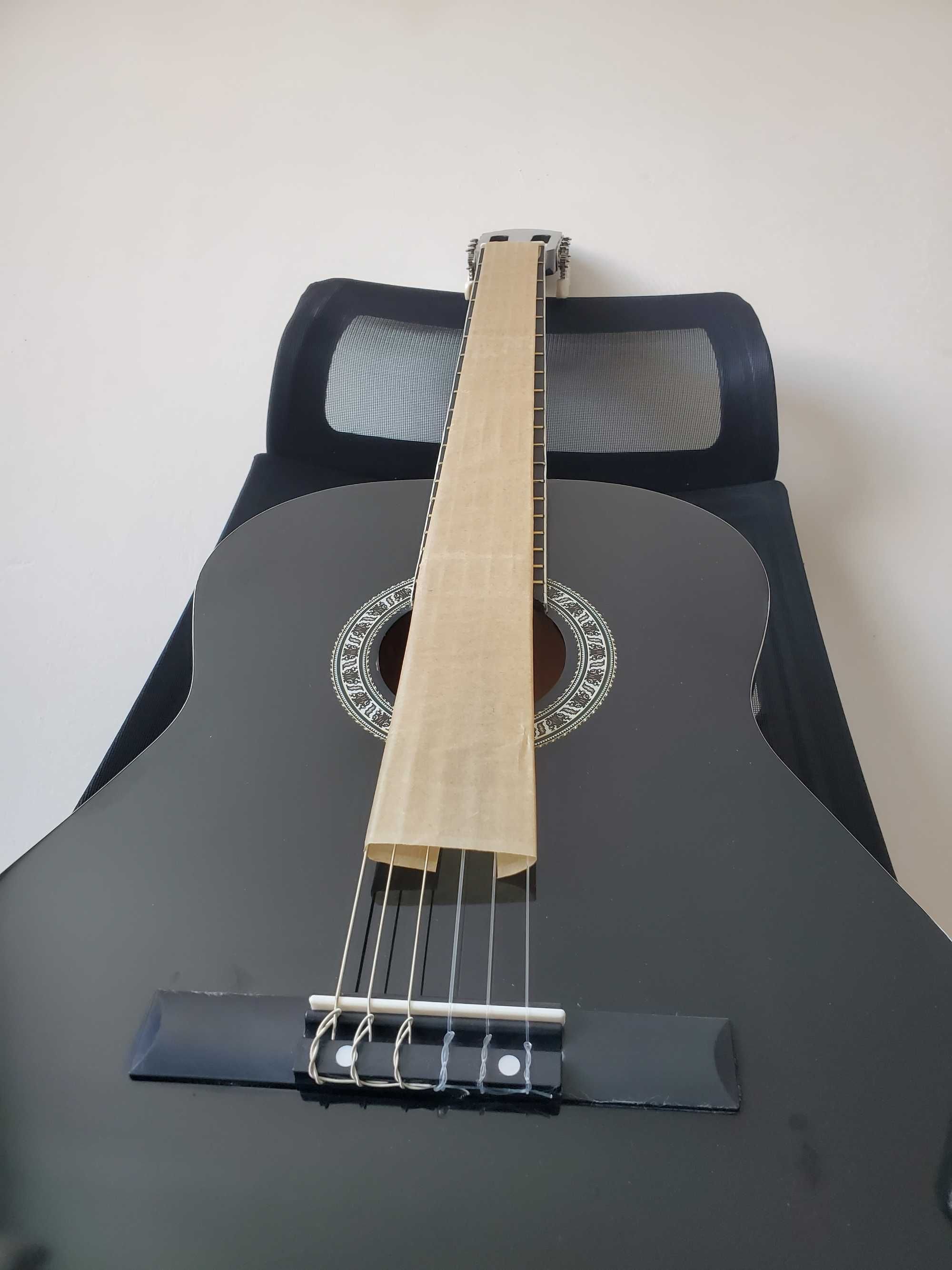 Класична гітара 4/4 чорна классическая гитара анкерный гриф черная