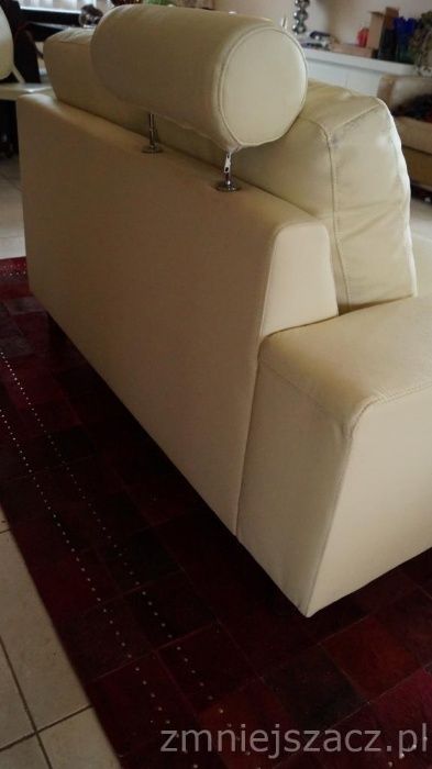 Sofa skóra kolor ecru - modułowy wyprzedaż ekspozycji