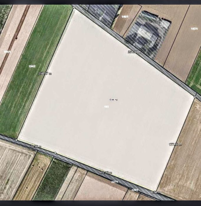 Działka 4.43 ha. RIVb-RV Domasłów, Perzów