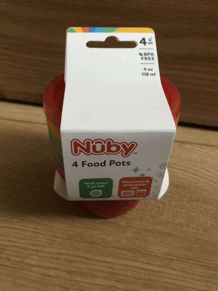 Набор новых 4 шт контейнеров для еды Nuby 4-6+