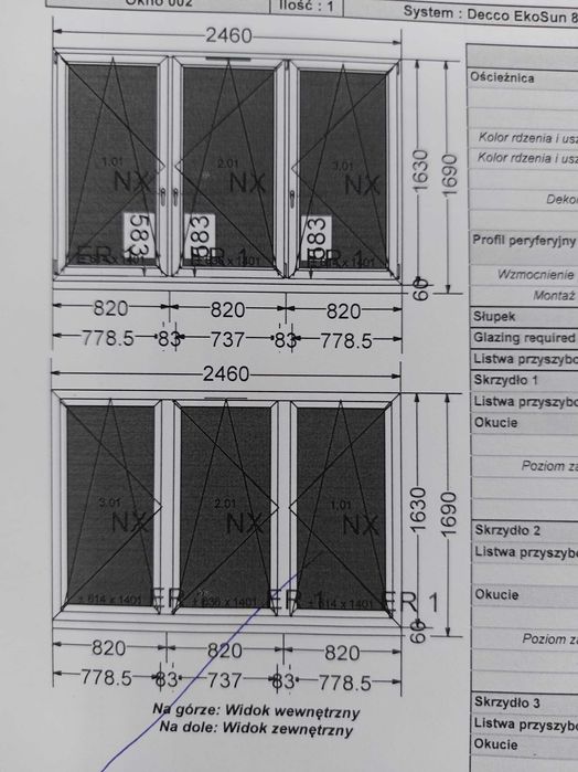 nowe okno, białe , 3 szyby, ciepła ramka