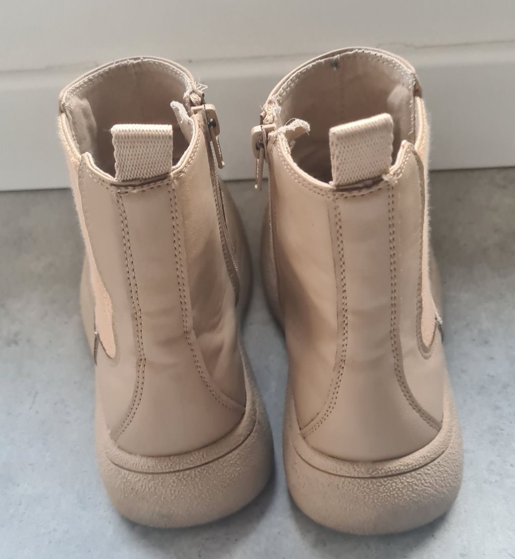 Sztyblety Zara buty beżowe kremowe botki 36 23cm