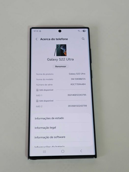 Samsung S22 Ultra 512gb. Tudo de origem