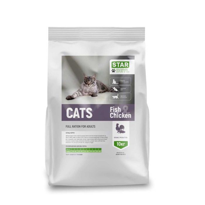 Натуральний сухий корм StarDeyl для котів – 705грн за упаковку!