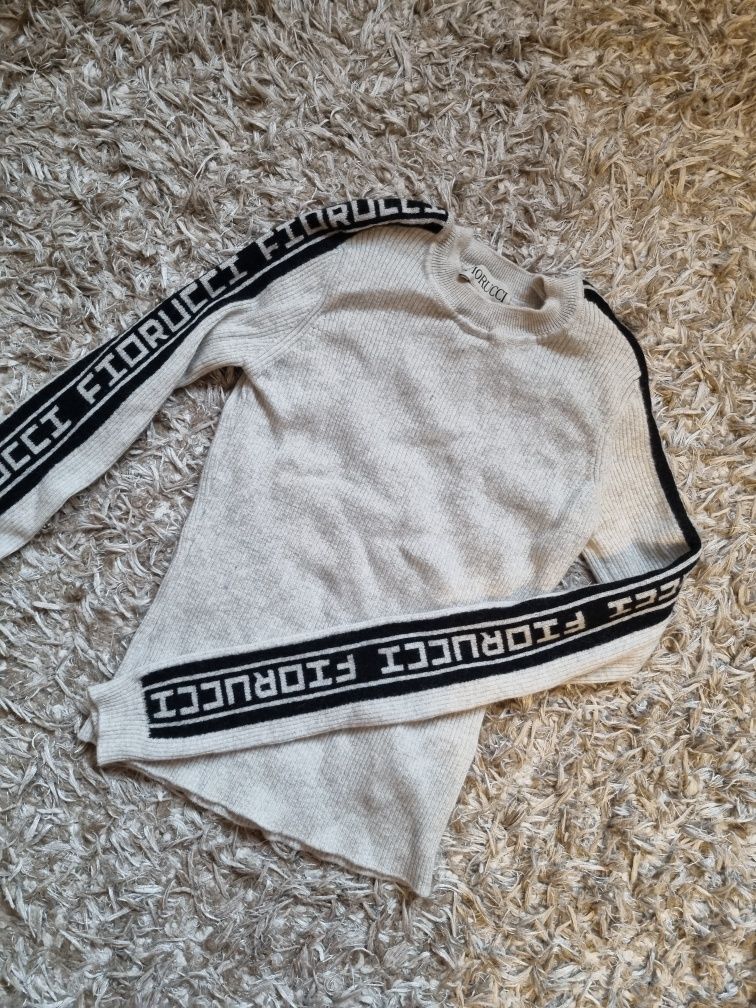 Fiorucci sweter obcisły prążkowany damski XS